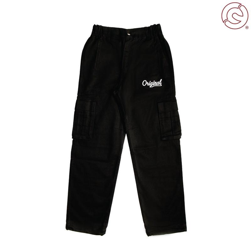 Quần Baggy kaki Cargo Pants có túi hộp ống rộng màu đen Menswear Nam | Original Youngsters | Local Brand