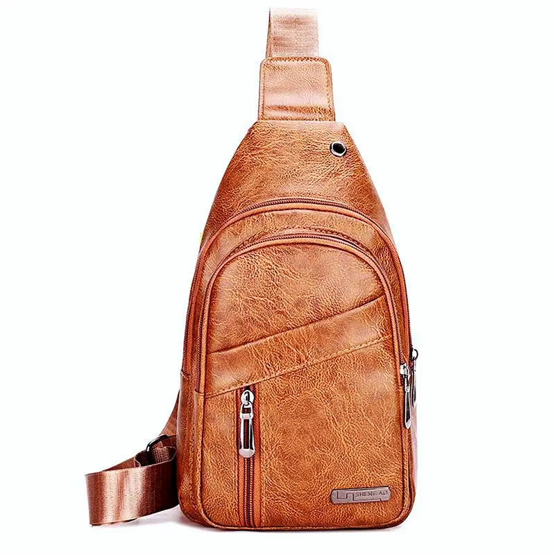 {Được Kiểm Tra Hàng} Túi đeo chéo nam mini nhỏ gọn Bag Da PU 2