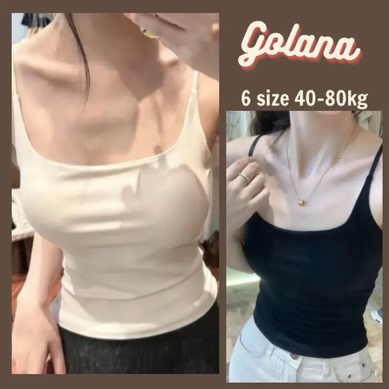 🎉FREE SHIP🎉Áo 2 Dây  Len Thun, Áo Len CÓ MÚT ĐỆM quai Nhỏ 4 Màu Cài Khuy Ngực Ôm Body Dáng Croptop Quyến Rũ Bl36 (có bigsize) 0