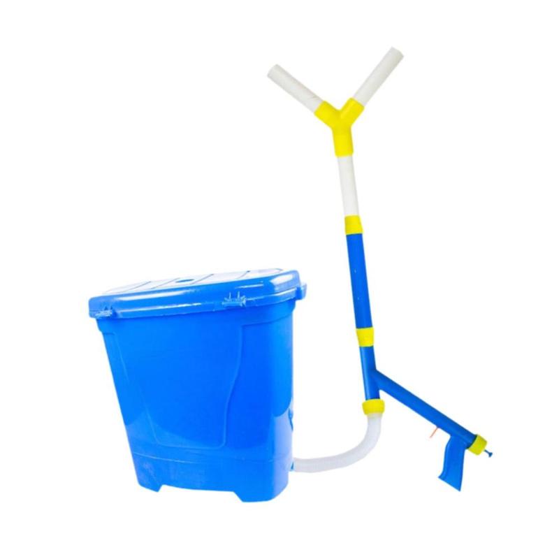 Manual Fertilizer Spreader Professional Blue for Ice Melt Garden Vegetables 8