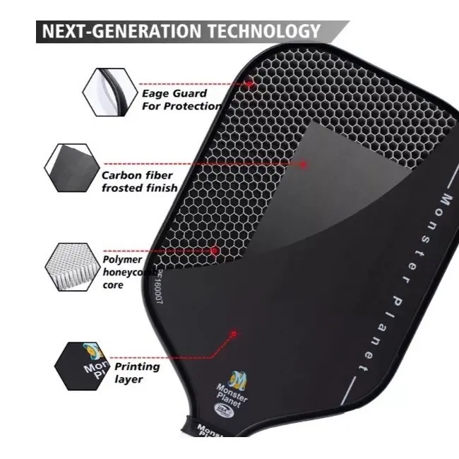 1 Vợt Pickleball Mars Monster Planet Mặt Nhám Carbon Đánh Bao Ngon - Sport Tim Cán Vợt Tim Cán Vợt giare Nam selkirk pickleball passion 6