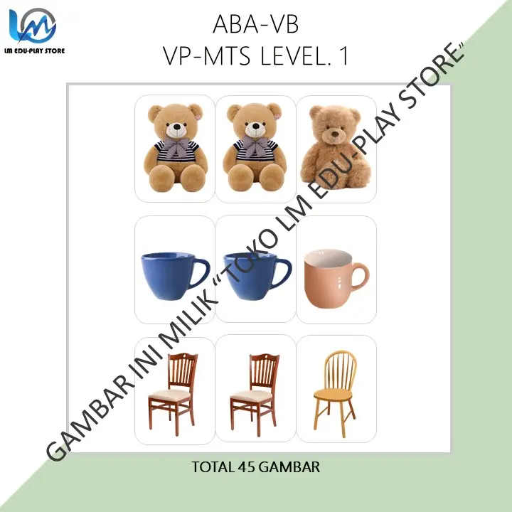 Flashcard ABA VB-MAPP VP-MTS Level 1 0