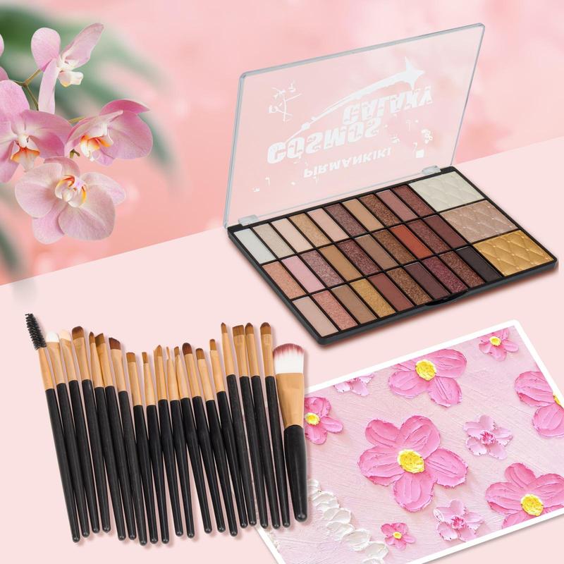 Product Introduction of 33 Colors Eyeshadow Palette & Brush Set, 1 Set Professional Makeup Kit for Women, Multi-use Makeup Products for All Styles and Occasions, Cosmetic 4