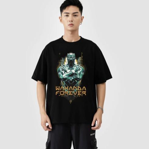 [Marvel] Áo thun Marvel Oversize Wakanda Forever - Panther Pride