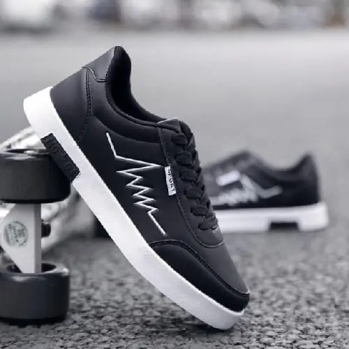 Sepatu Casual PTR08 Untuk Pria dan Wanita Termurah Warna Putih Olahraga Sport Shoes Sneakers Hitam 1