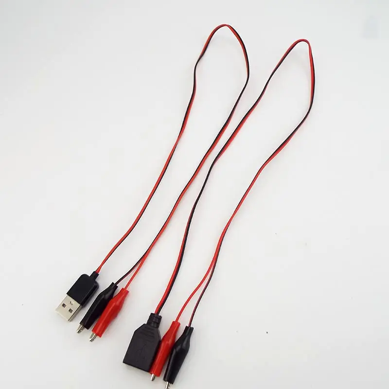 คลิปหนีบ USB ปลาฉลาม ลวดจระเข้ ตัวผู้ ตัวเมีย เป็น USB เครื่องทดสอบ ตัวตรวจจับ แรงดันไฟฟ้า DC