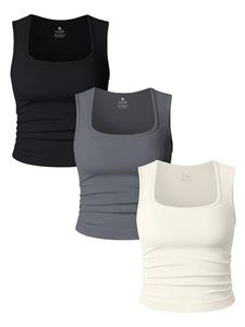Women's Solid Square Neck Tank Top, Casual Basic Sleeveless Top for Daily Wear, Ladies Clothes for All Seasons, Womenswear