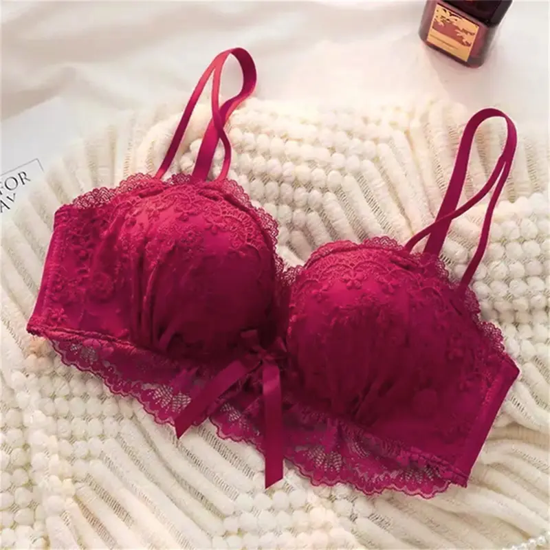 Áo Ngực Cho Nữ, Chống Chảy Xệ, Không Dây, Đồ Lót Mềm, Ren Pháp, Thoải Mái, Dây Đeo Vai Có Thể Điều Chỉnh Bộ Đồ Lót, Dành Cho Quý Cô 3
