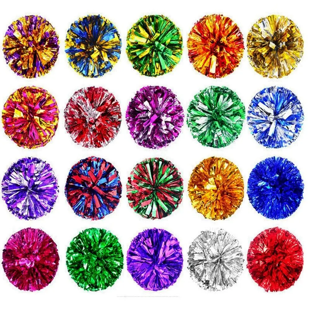 Concert Competition Flower Double hole handle Cheerleader Pom Poms Club Sport Supplies Cheerleading Cheering Ball Dance Party Decorator