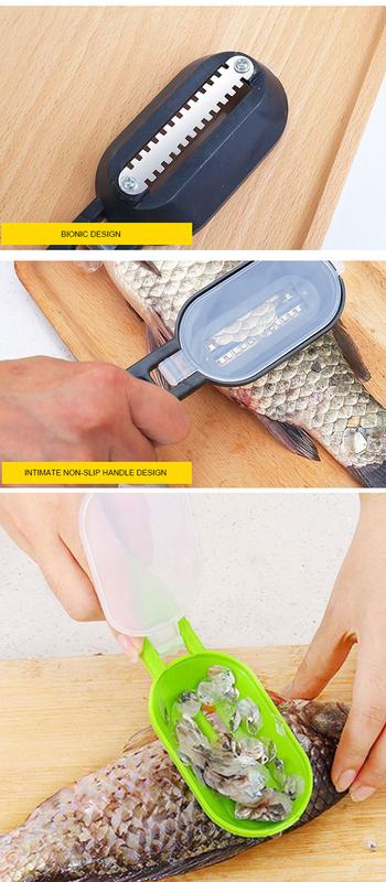 Product Introduction of Fish Cleaning Scraper Stainless Steel Quick Fish Removal Peeler Scraper Bone Tweezers for Kitchen Convenience 4