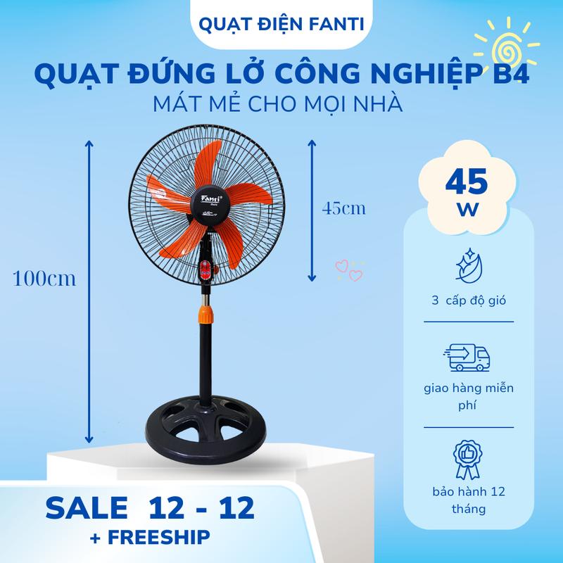 Quạt Đứng Lở Công Nghiệp Fanti - 5 Cánh - Điện 220V (Cao 1m)