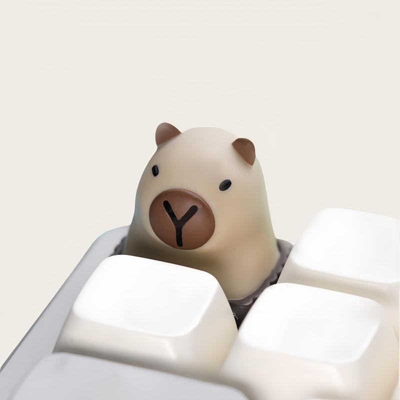 Product Introduction of Cute Animal Design Keycap, 1 Count Durable Keycap, Keyboard Accessories, Fashionable Game Office Accessories for Mechanical Keyboard 8