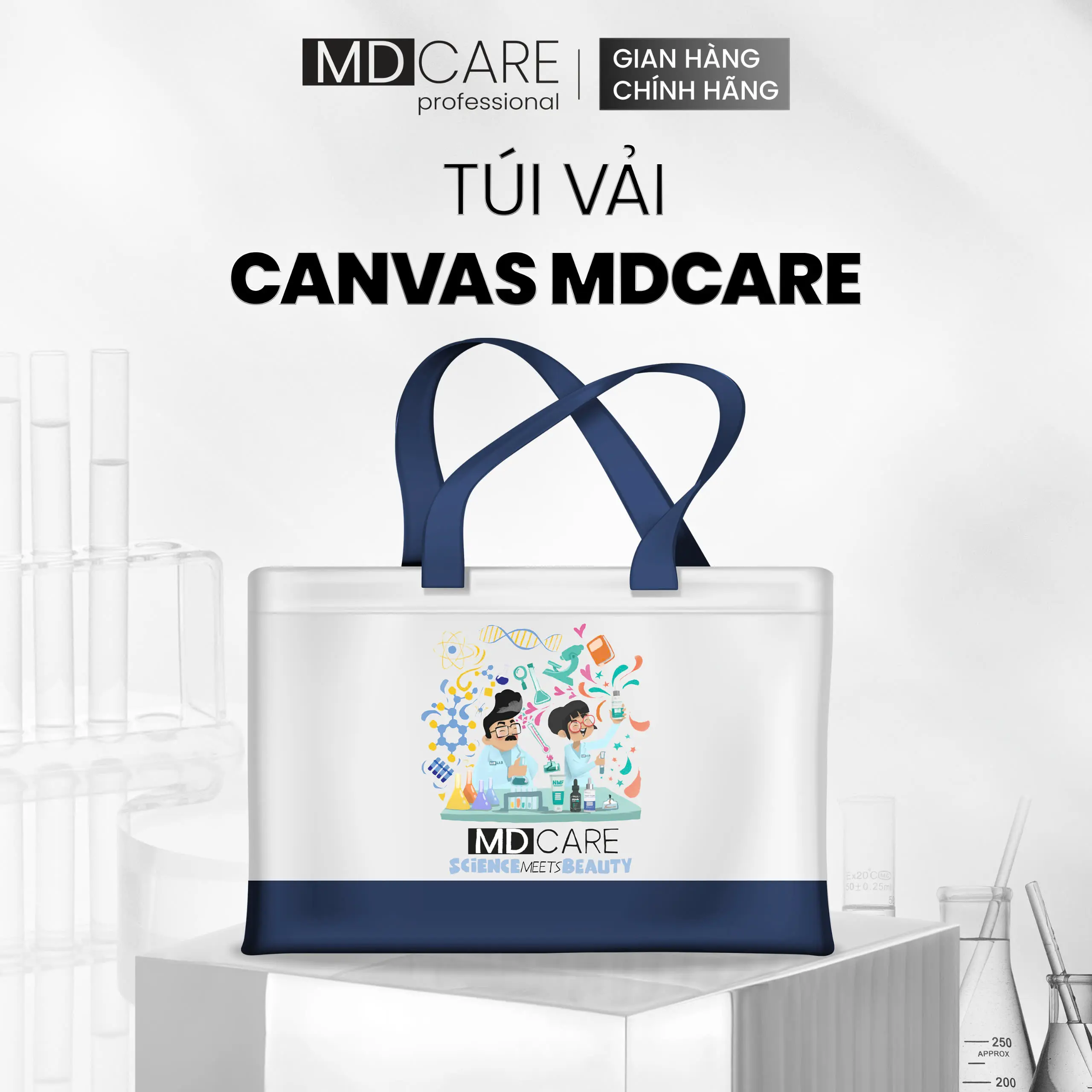 [CHÍNH HÃNG] Túi Vải Canvas Đa Năng MD CARE Size 30*48cm