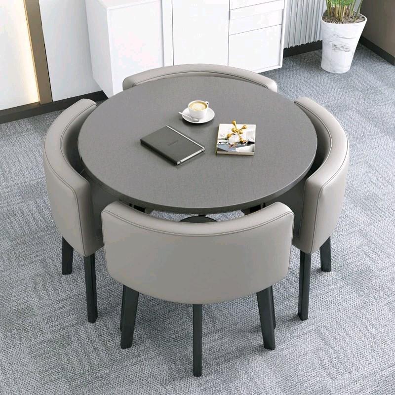 Bộ Bàn Tròn 4 Ghế Dành Cho Văn Phòng, Chung Cư, Nhà Trọ Đa Năng Tiết Kiệm Diện Tích Size Bàn 80cm 7
