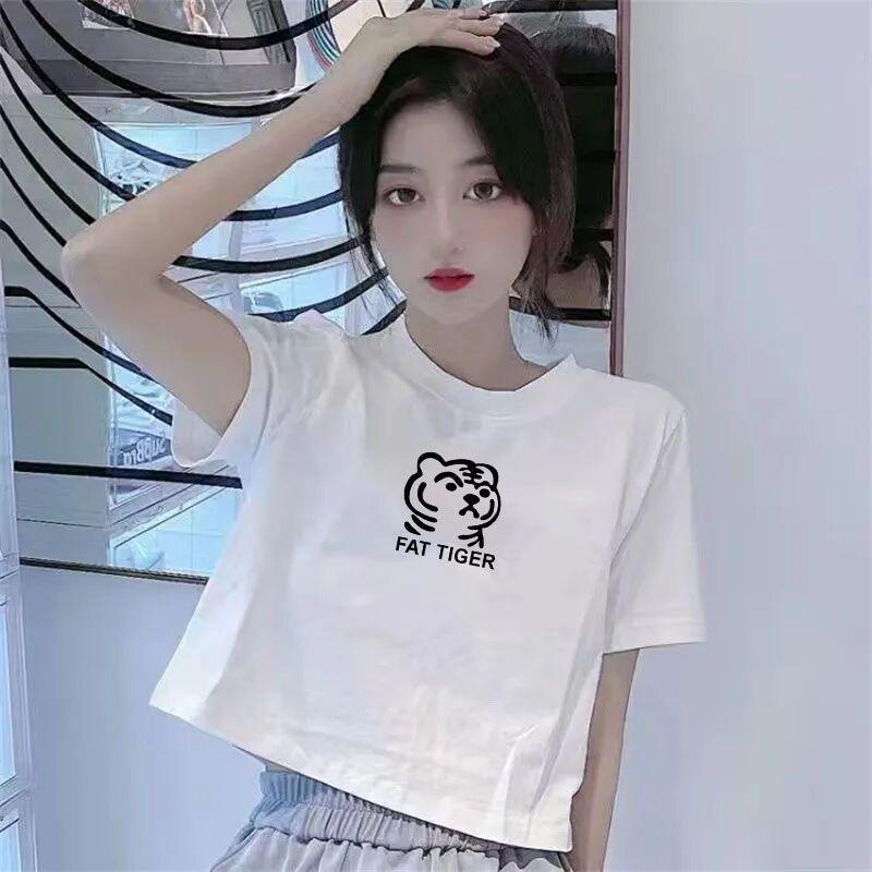 Áo Thun Nezha Phong Cách Trung Quốc Mới, Dáng Ôm, ngắn Tay, Thời Trang, Dành Cho Nữ, In Hình, Cổ Tròn, Trẻ Trung, Bán Chạy, Mùa Hè, Hợp Xu hướng 7