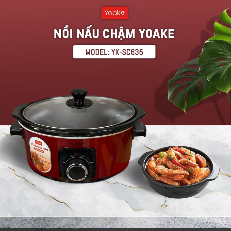 Nồi kho cá ruột sứ Yoake dung tích 3.5 lít - Nồi hầm chậm, nồi hầm dinh dưỡng - Kho cá, hầm cháo dinh dưỡng, hầm xương.... Cooker ko Nồi Cơm Điện Nấu Cơm Nấu Ăn
