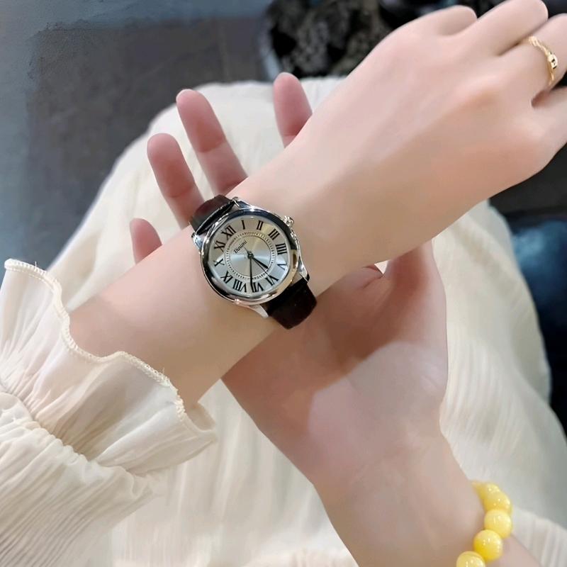  Đồng Hồ Nữ Dimini Đen Khóa Thông Minh Số La Mã Đeo Tay Watch 