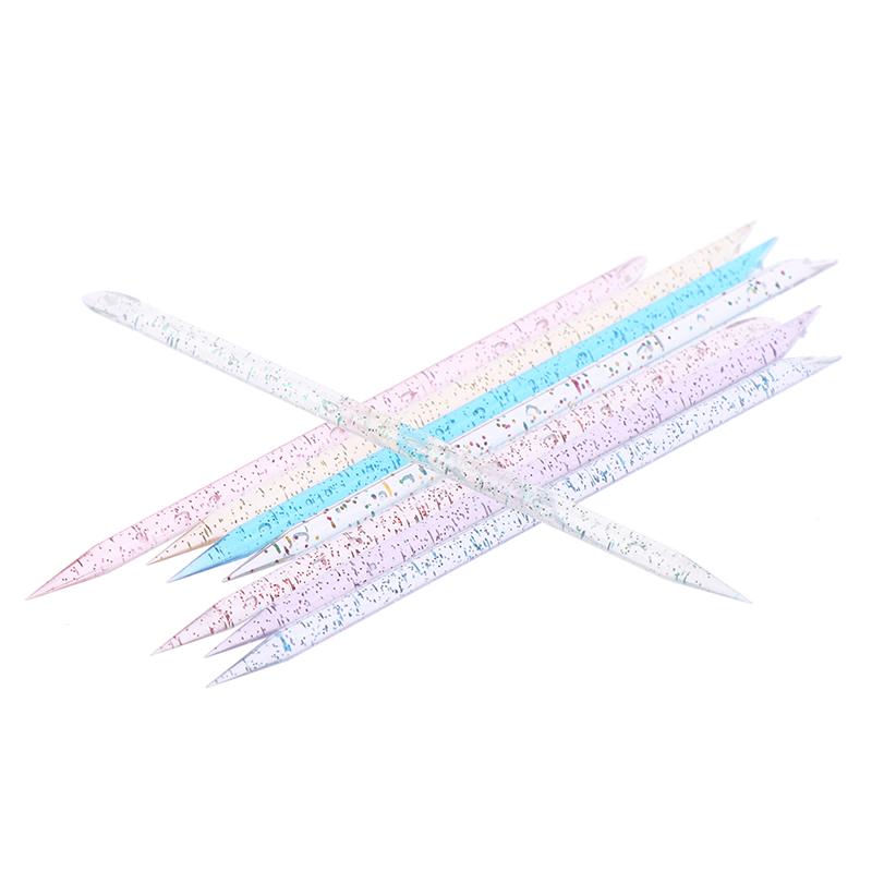 Product Introduction of 50Pieces Stick Cuticle Tool Doublehead Reusable Crystal Wood Stick Pedicure Care 23