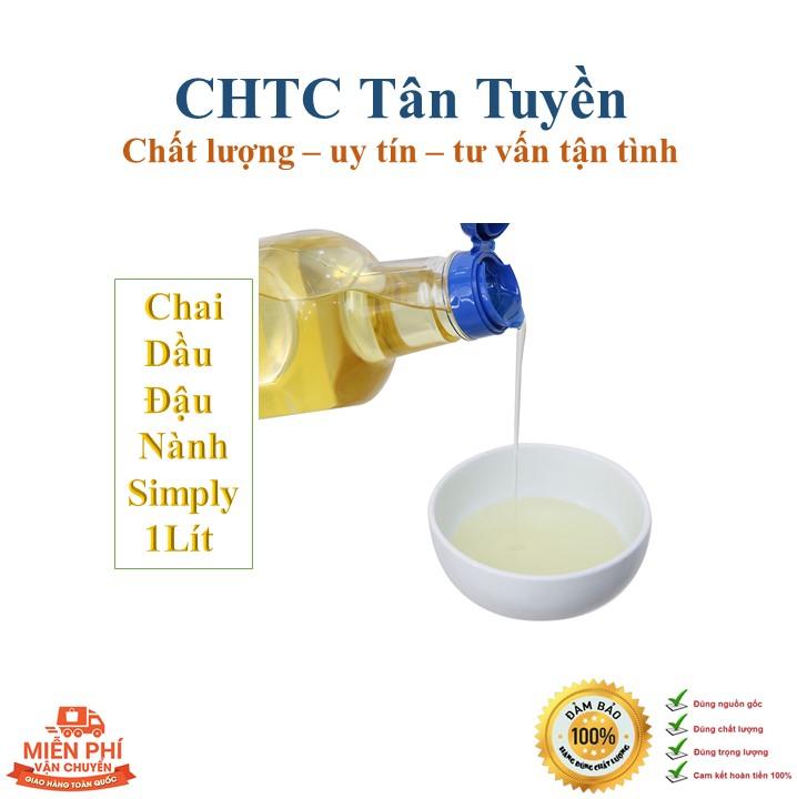 Dầu đậu nành Simply 1 lít, tinh chế hiện đại, giàu Omega-3, Omega-6 & Omega-9, tốt cho tim mạch 3
