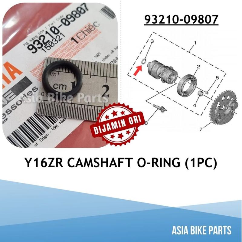 Yamaha Original Y16ZR Y16 V1 V2 Camshaft O-Ring / O Ring Cam Shaft ...