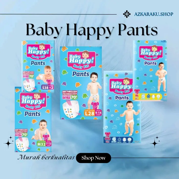 Promo 4 Ball Baby Happy Size(S38+2,M32,L28,XL26,XXL4,M20,L20,XL20,XXL18) Bayi Diaper Popok 0