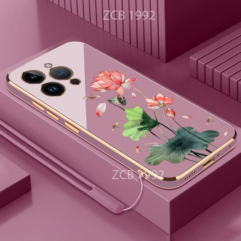 Ốp Điện Thoại Redmi 12 4G, Ốp Lưng NOTE 12R 5G, Chất Liệu Silicon TPU, Cạnh Thẳng, Mạ Điện, Họa Tiết Bồ Công Anh, Chống Sốc, Ốp Mềm Dây Đeo Tay