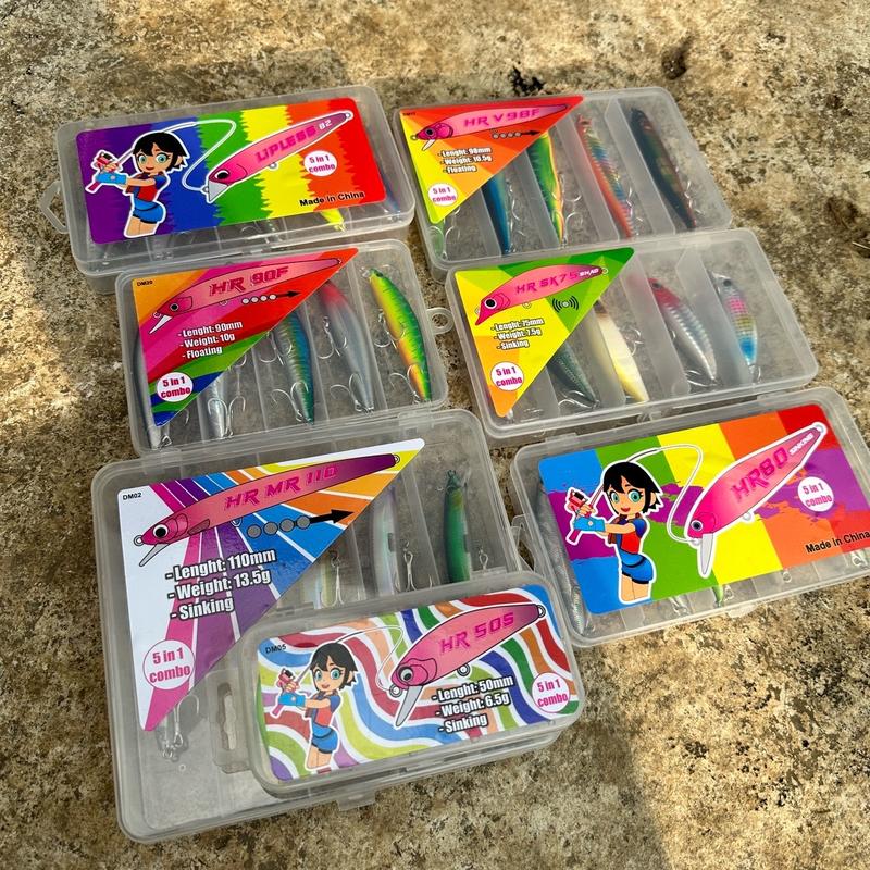 MỒI CÂU LURE CÁC LOẠI CÁ SĂN MỒI CHẼM-MĂNG-MÚ-NHỒNG HỘP 5 CON 150k Đi Câu Fishing Câu Cá Bắt Cá Nam