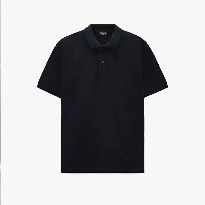 Áo POLO nam SEELU vải cá sấu Cotton, chống nhăn, thoáng mát - trơn Menswear Top Shirt Cộc Tay Shirt Cộc Tay 5