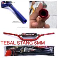 Gambar stang twinwall scarlet klx 150 crf 150 vixion cb tiger scorpio dtracker verza thunder scarlet premium series ketebalan 6mm scatlet original dari HR racingshop Kota Administrasi Jakarta Barat 2 Tokopedia