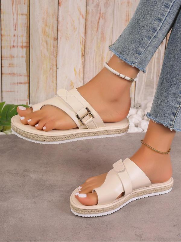 Women's Simple Plain Slip on Flip Flops, Casual Comfortable Toe Thong Slippers for Summer, Lightweight Breathable Non-slip Slippers for Beach 1