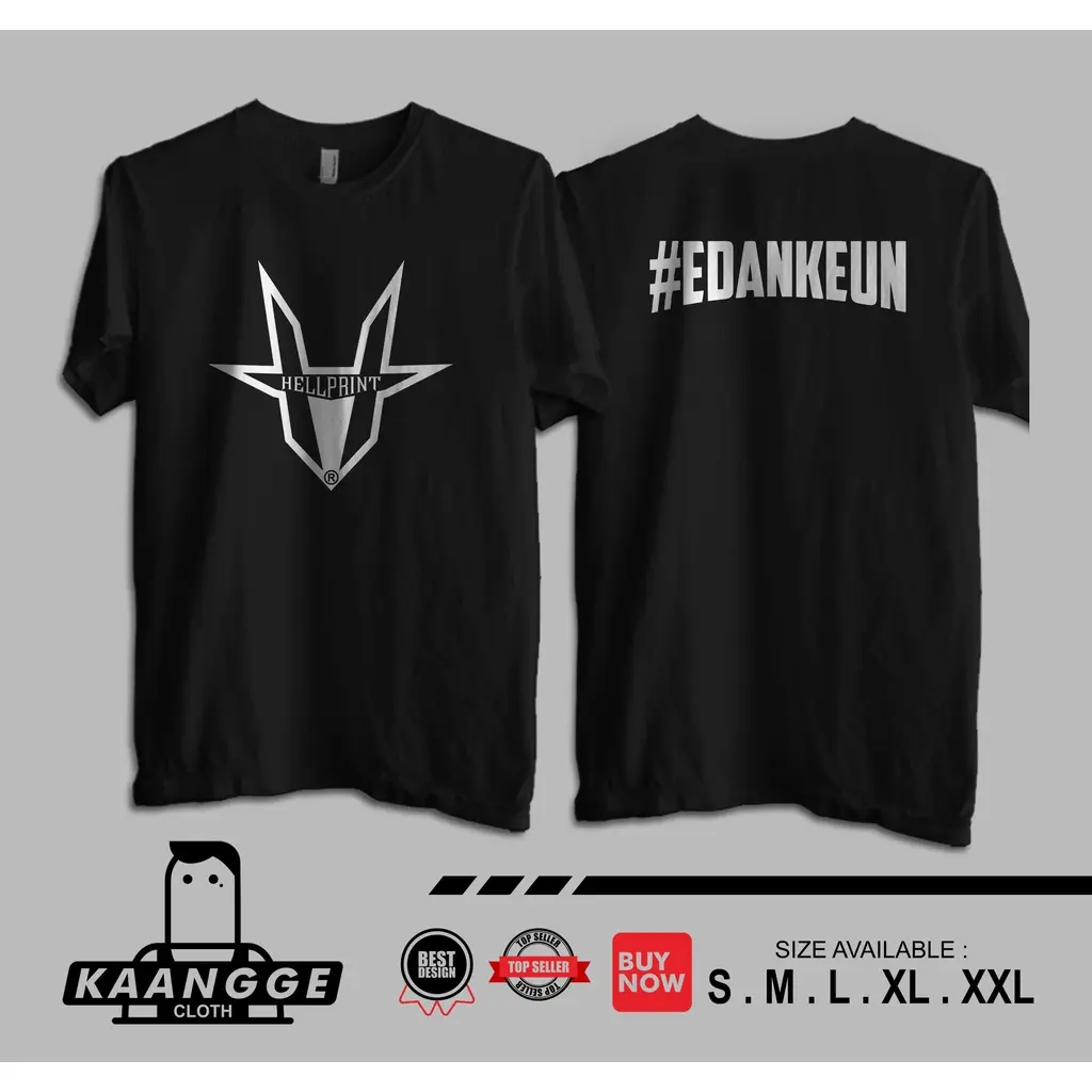 Kaos HELLPRINT EDANKEUN Logo Baju Musik