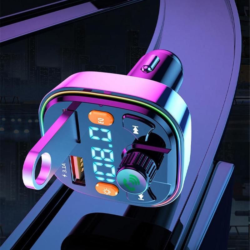 Bluetooth FM Modulator Handsfree Calling Wireless Adapter Car FM Modulator 4