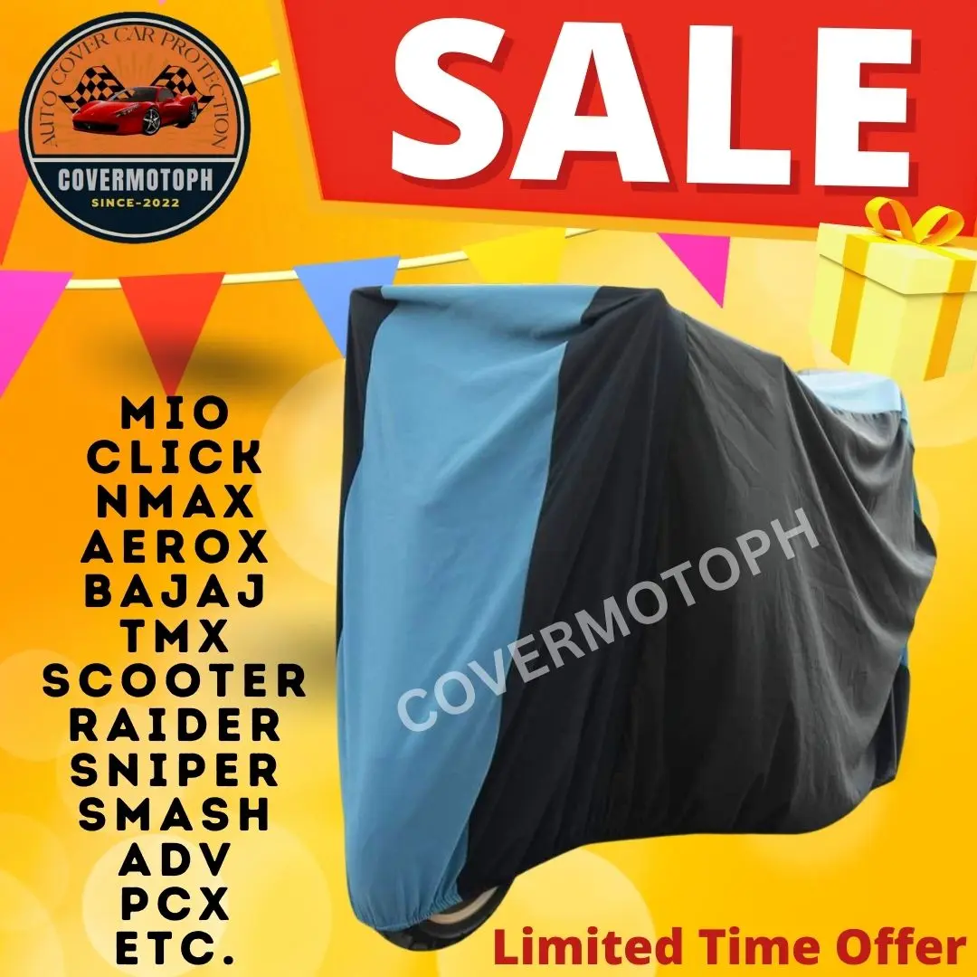 MOTORCYCLE COVER ALL TYPES WATER REPELLANT AND DUST PROOF FOR AEROX MIO CLICK BAJAJ TMX SCOOTER RAID
