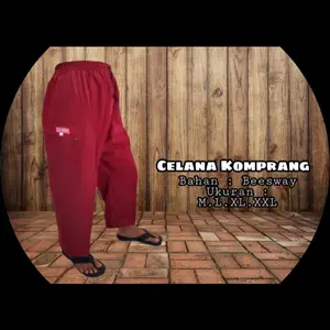 CelanaSirwal pria dewasa CelanaSholat CelanaSilat Muslim sepinggang longgar Celana Komprang