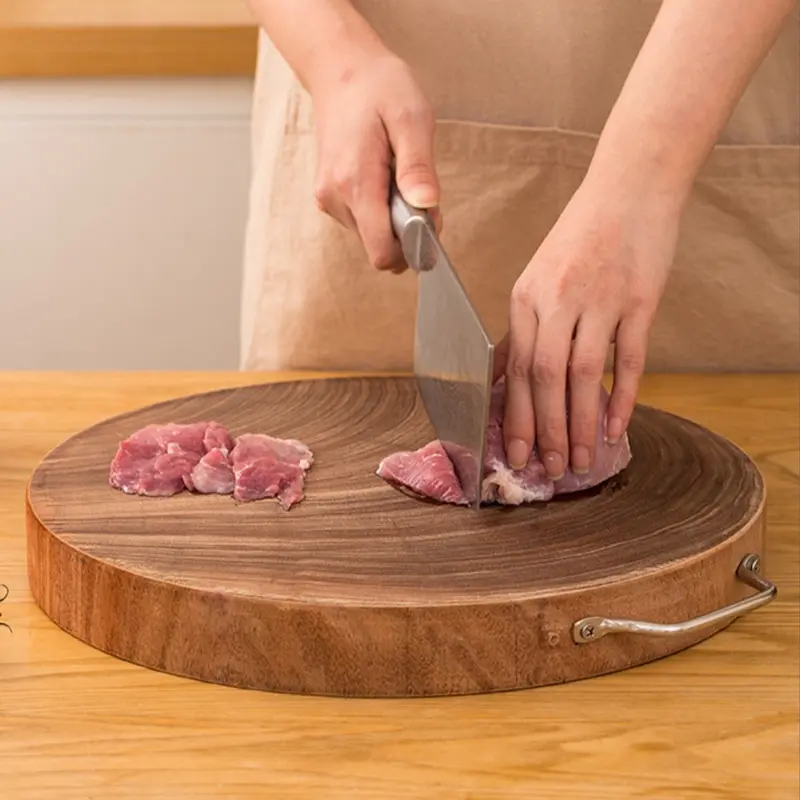 Thớt gỗ nghiến  DK28cm ( chuyên thái lát ,băm chặt,  dùng gia đình ) xanh1 an toàn cho máy rửa bát thot nghien tay bac th ớ t _ ng hiến 2
