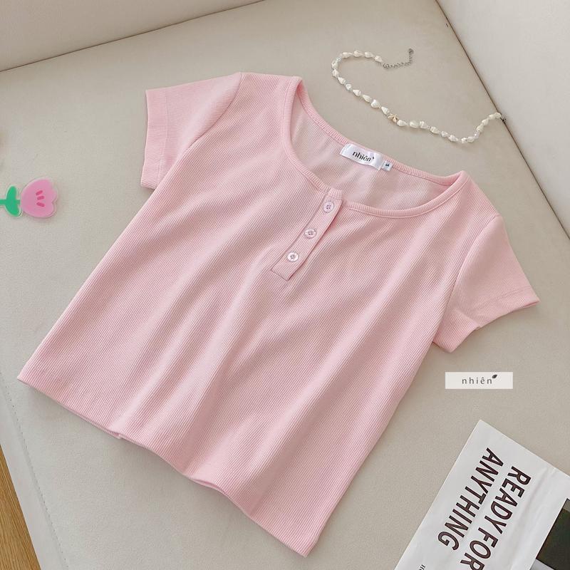 Product Introduction of Tamie Top - Áo thun nữ tay ngắn - áo thun cổ tròn nhiennhienvintage BT221 Women 14