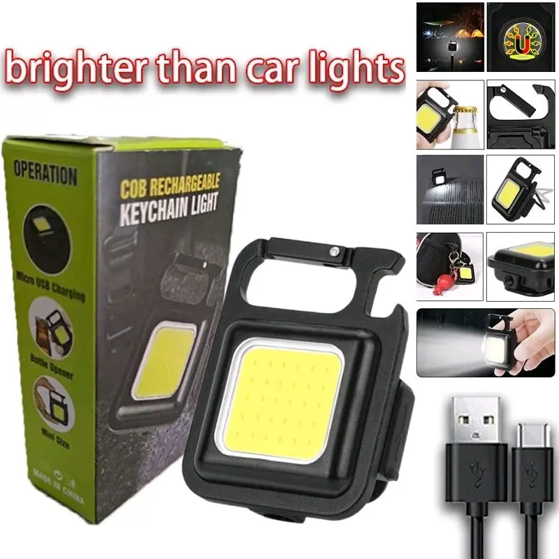 Led Senter Mini Lampu Berkemah di Luar Ruangan Mini COB Lampu Kerja Perbaikan
