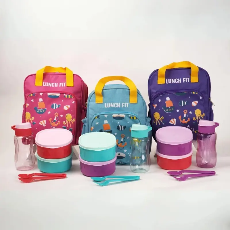 CPM Tas Ransel Anak Sekolah Set Lengkap Kotak Makan Botol - LIONEL Bag 0