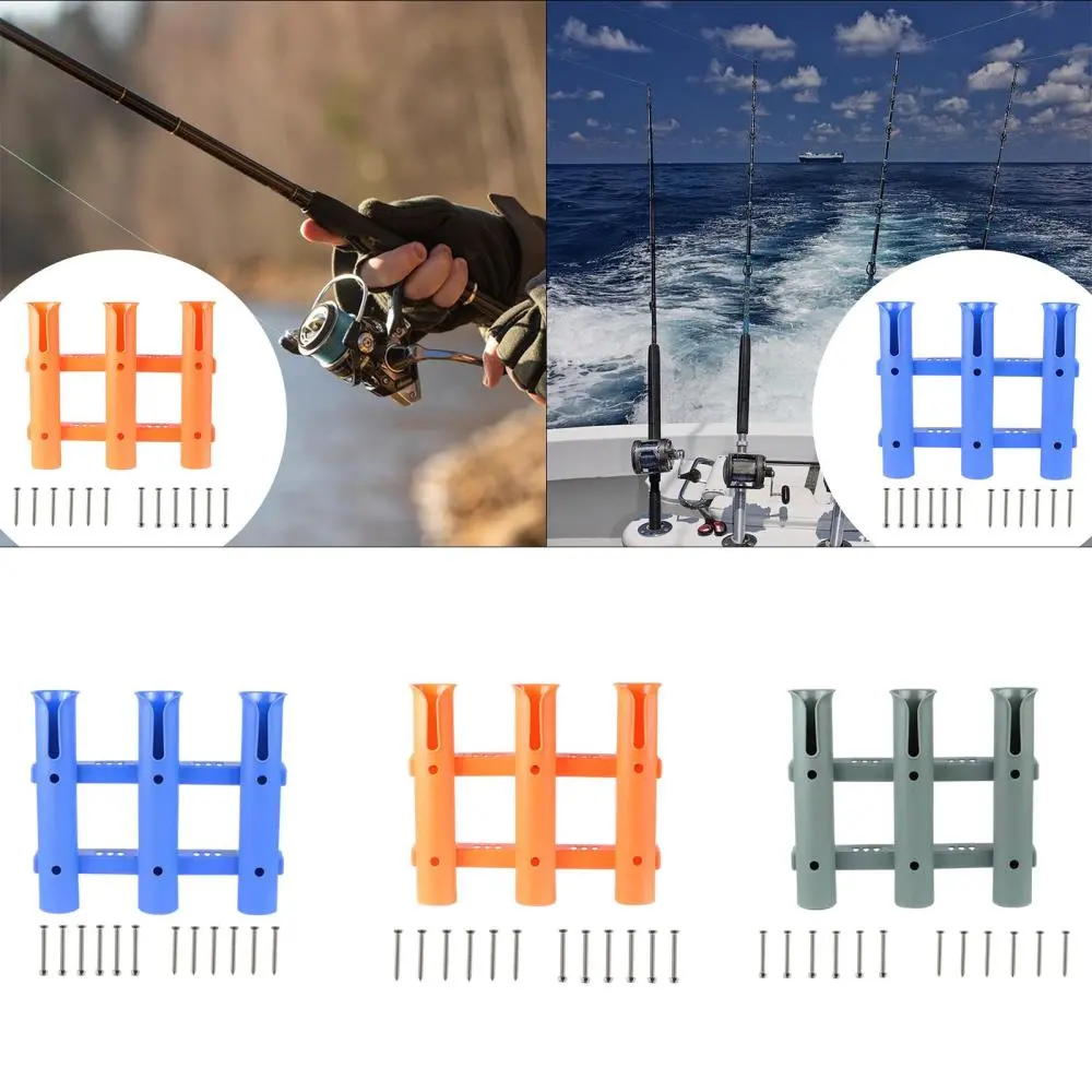 3 Tube Links Fishing Rod Holder Gift for Father Bracket for Ship Yacht Truck