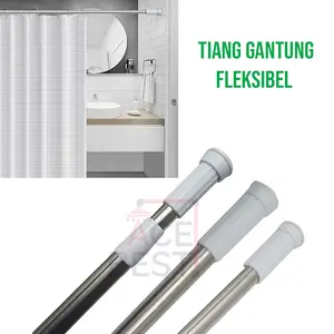 Acebest- Tiang Fleksibel Tiang Gorden Tiang Jemuran Stainless Penyangga Multifungsi MYG-216+MYG-217+MYG-218
