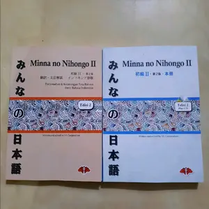 PAKET BUKU MINNA NO NIHONGO 2 VERSI JEPANG DAN TERJEMAHAN BAHASA INDONESIA (2 BUKU)