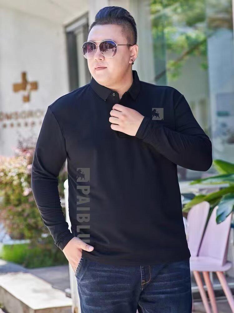 Product Introduction of Hong Kong Style Solid Color Long Sleeve Polo Shirt Men's Fashion All-Match American Retro Loose Half Button Sweater Simple 9