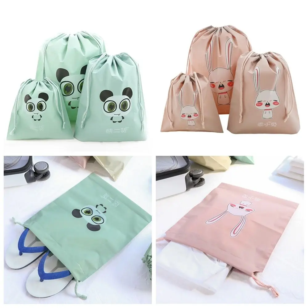 Durable Cartoon Shoes Storage Bags Dust-Proof Multi-size Travel Shoe Bag Hanging Bags Clothing Classified Drawstring Bag Travel/Bussiness Trip