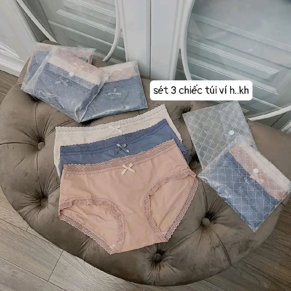 Set 3 quần su lụa - tặng kèm túi ví siêu xinh -Quần Lót Nữ
