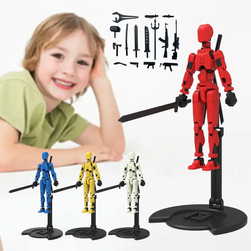Mô Hình Hành Động Robot In 3D, Bộ 1 Chiếc, Có Phụ Kiện Đế, Mô Hình Robot Có Thể Di Chuyển Nhiều Khớp, Tượng Nhồi Bông Có Khớp Nối, Đồ Trang Trí Để Bàn, Inhgubfe 0