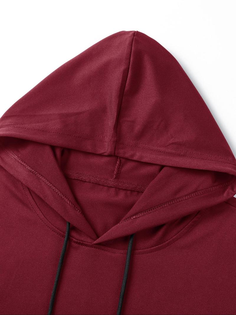 Product Introduction of Men's Solid Color Drawstring Asymmetrical Hem Hooded Tank Top, Regular Fit Casual Comfy Soft Fabric Sleeveless Top for Daily Wear, Menswear for All Seasons 9