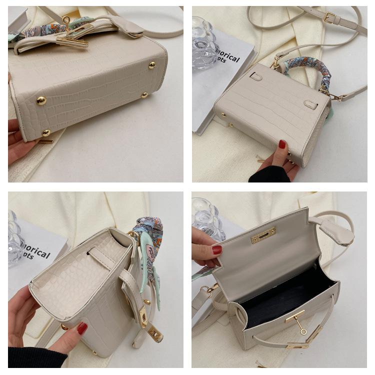 Product Introduction of Túi Xách Nữ H.M Đeo Chéo Đeo Vai Quai Xách Da Pu Vân Cá Sấu Mix Khăn Đi Tiệc Đi Chơi Sang Chảnh MIQI BAG TX-103 3