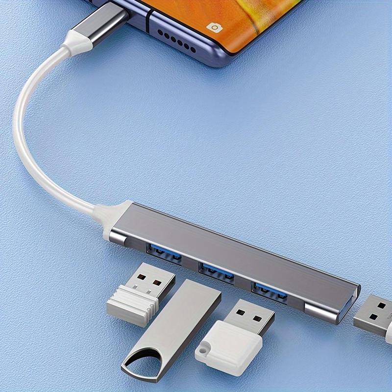 4-in-1 USB 3.0 Hub, 4-Port USB Hub USB Splitter USB Expander for Laptop, Xbox, Flash Drive, HDD, Console, Printer, Camera, Keyboard, Mouse 3