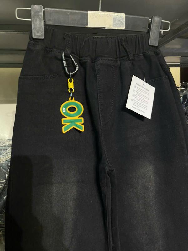 Quần jean A29 cho bé gái co giãn 4 chiều, size từ 20-60kg, dài quần 70-94cm, nơ ống suông, giá 125k 5