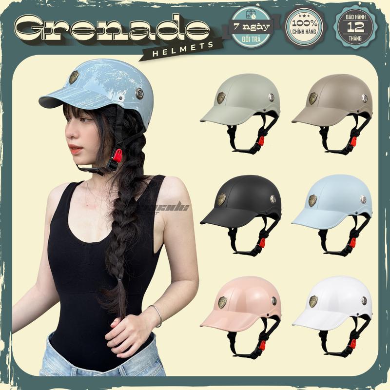 Mũ Bảo Hiểm Lưỡi Trai Varo - Nón Bảo Hiểm 1/2 Kết Cứng, Mỏ Liền, Nón Kết Dành Cho Nam Nữ - Bảo Hành 12 Tháng Phụ Kiện Helmet